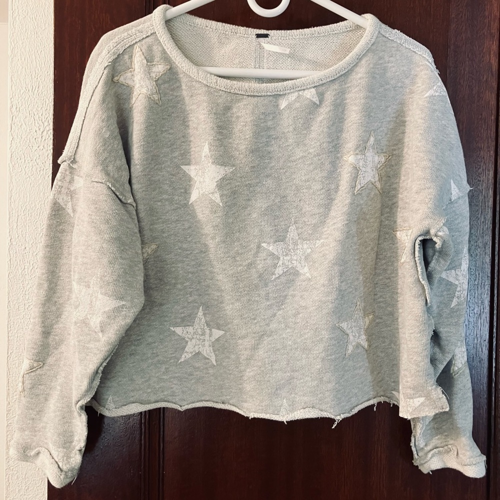 (SOLD)Free People stars sweatshirt, size S
